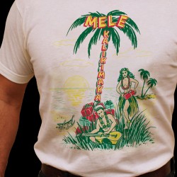 Charming coconut tree style T-shirt HF2114-02-02